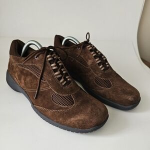 True Spirit by Easy Spirit Womens Brown Suede Chocolae Sneakers Shoes Size 9